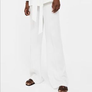 Zara Textured Wide-Leg Pants